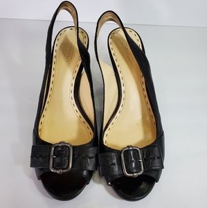 Coach Women's Black Ciara Wedges, Size 9B